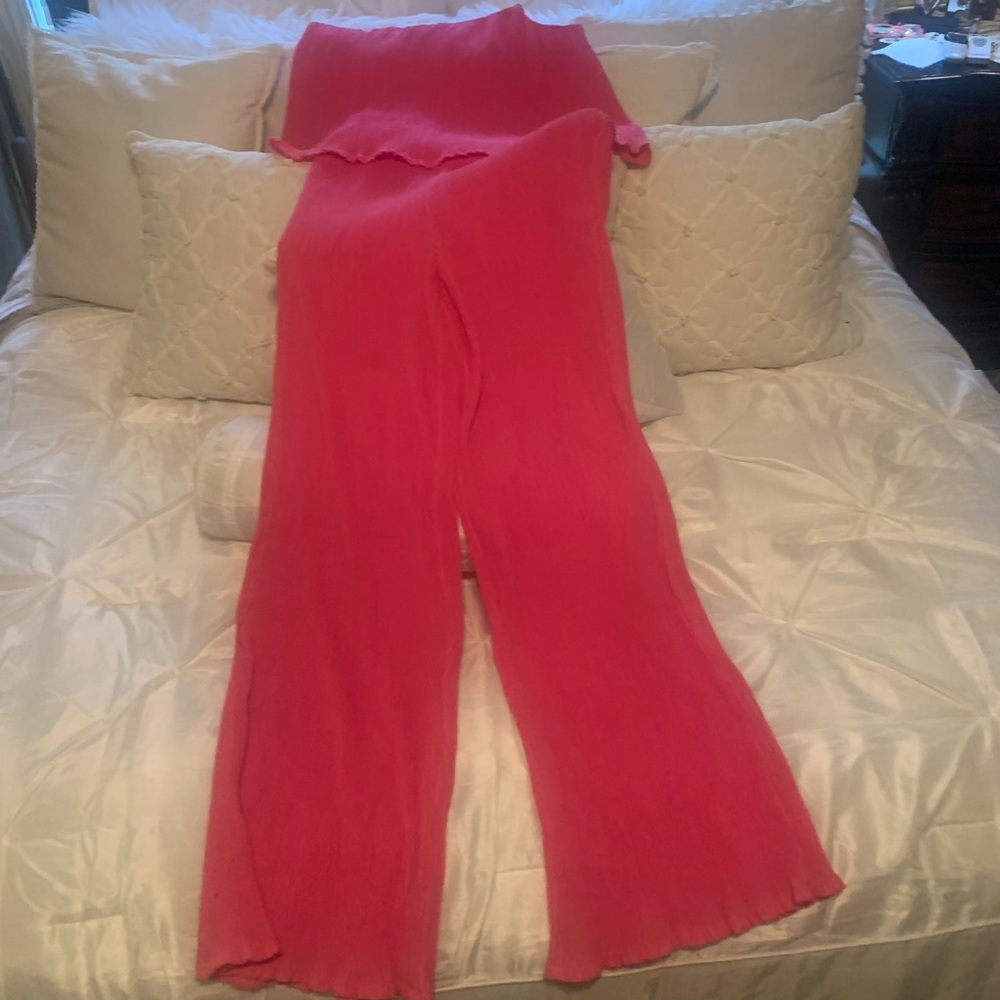 Ces femme Pink Pantsuit